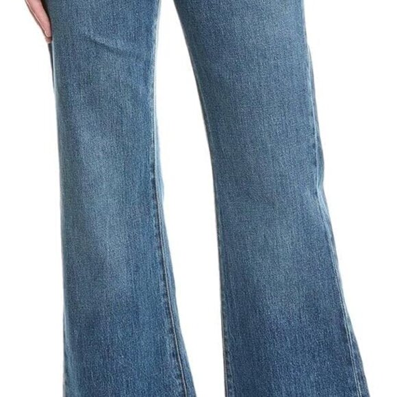 Jasper Spencer Women´s Flare Jeans - Medium Blue Wash, Relaxed Fit & Zip Closure,All Products : American Fashion Style Bags On Sale